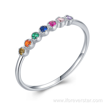 CZ Ring Gold Plated Sterling Silver Fashion Rings